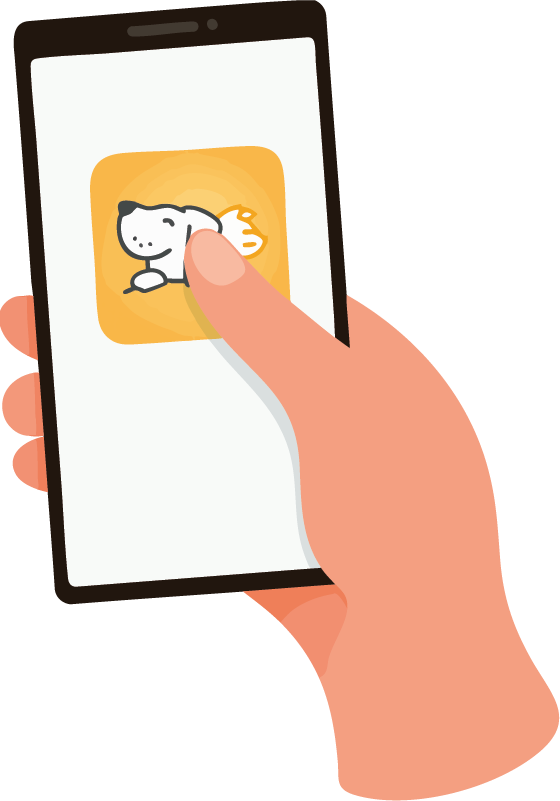 Hand holding a smartphone displaying the Pawfit GPS tracking app used by DJ Pet Services in Highworth, Faringdon and nearby areas.